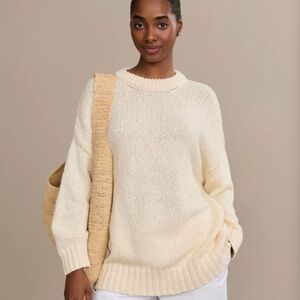 NWT Jenni Kayne Foster Cotton Sweater XS Cream